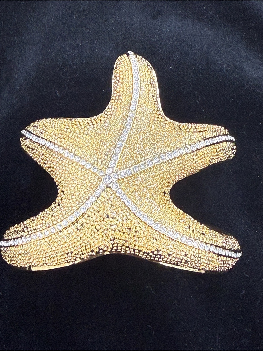 Lilly Pulitzer Gold and Clear Crystal Starfish bracelet